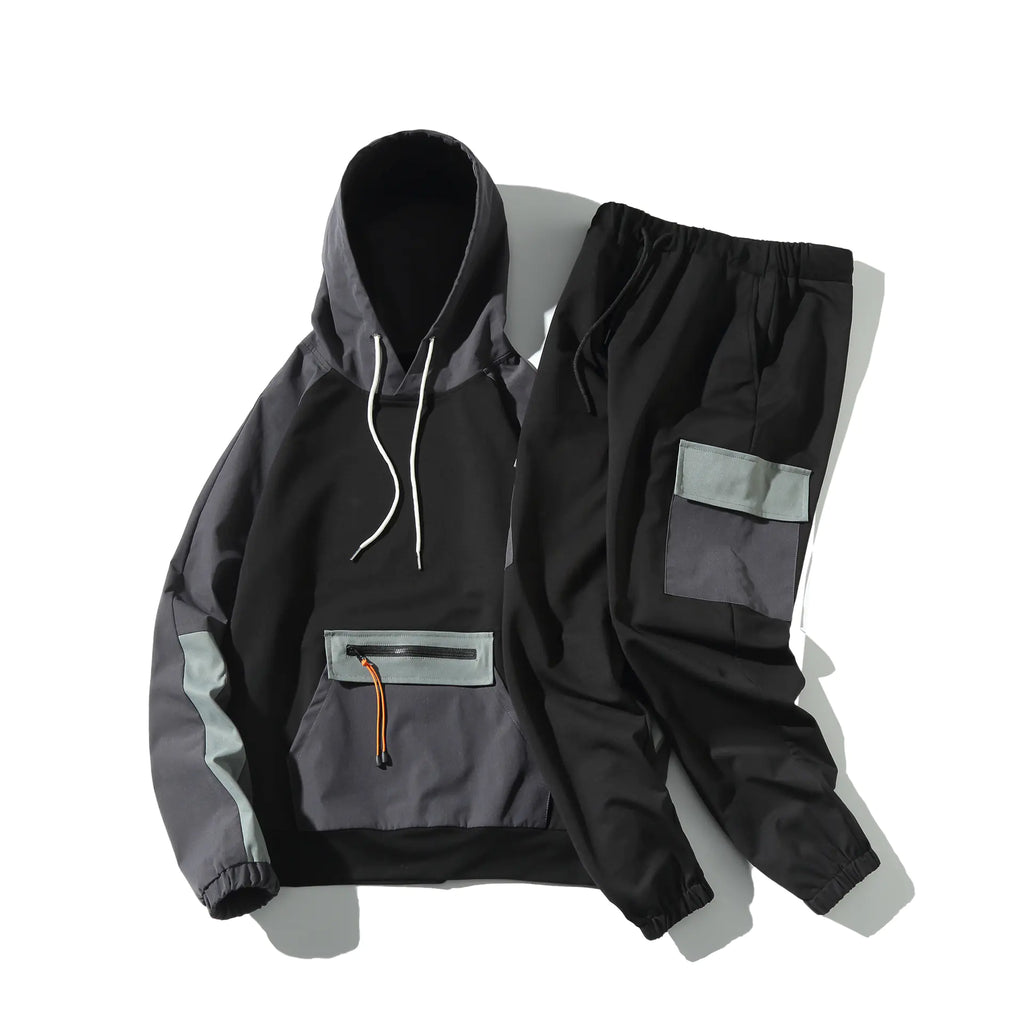 Men's Spring Fashion Hoodie Two-Piece Sports Set