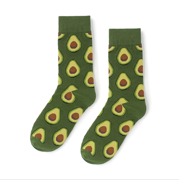 Food Series Socks - Avocado and Egg Design