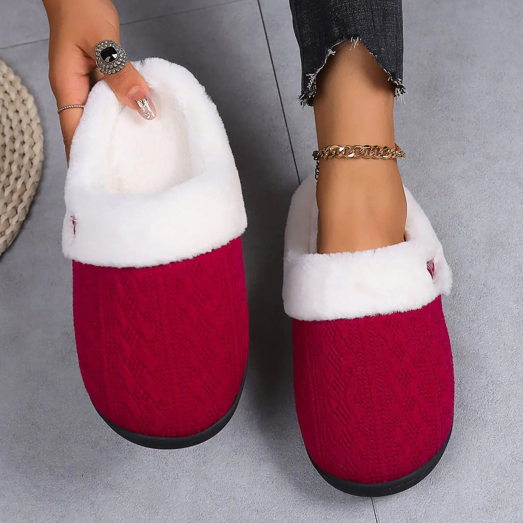 Winter Cotton Baotou Slippers for Home - Soft & Non-Slip