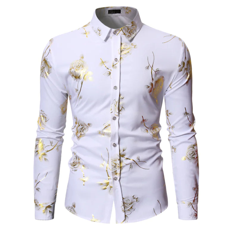 Men's Long Sleeve Gold Foil Shirt - New Fall Collection