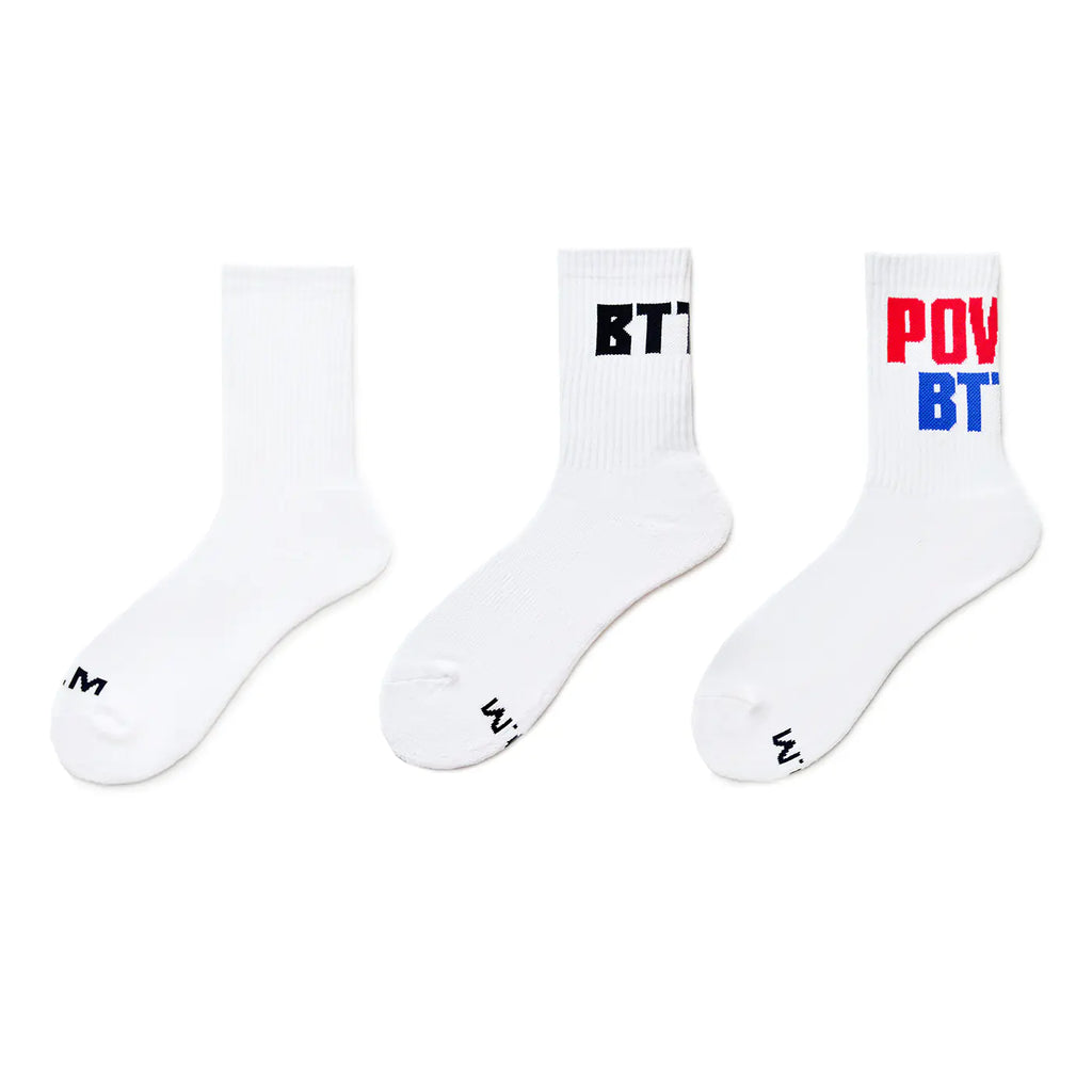 Men's Solid Color Dress Socks, Casual Sports Mid-Calf Socks