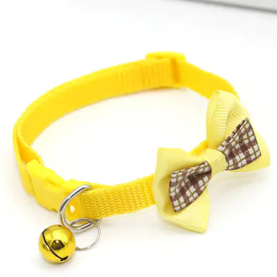 Cat and Dog Collar with Bowknot and Bell Accessories