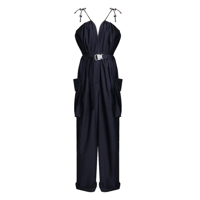 Summer Women's Jumpsuit with 2 Styles & Pockets