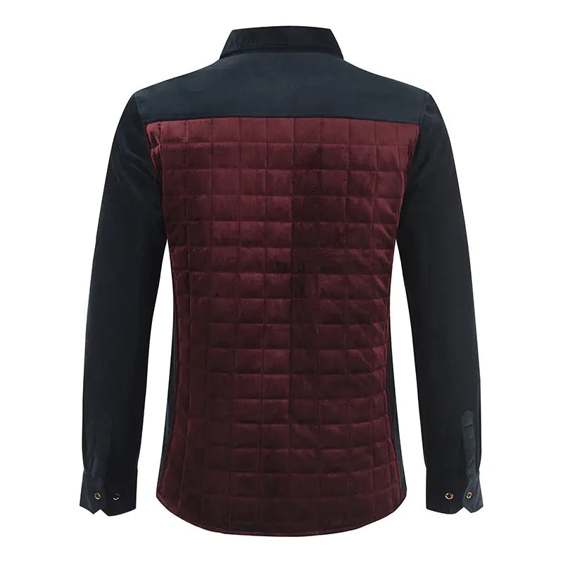 2020 Men's Casual Color Block Plaid Jacket