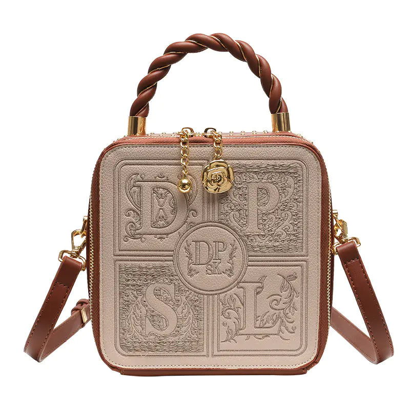 "Portable Small Square Crossbody Bag for Women"