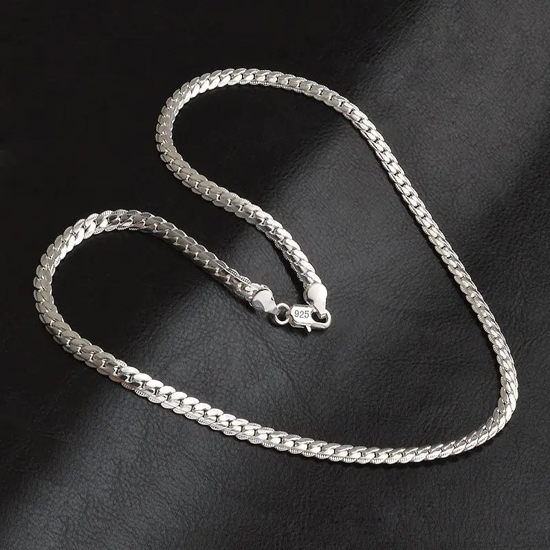 5MM Silver-Plated Full-Side Necklace Collection
