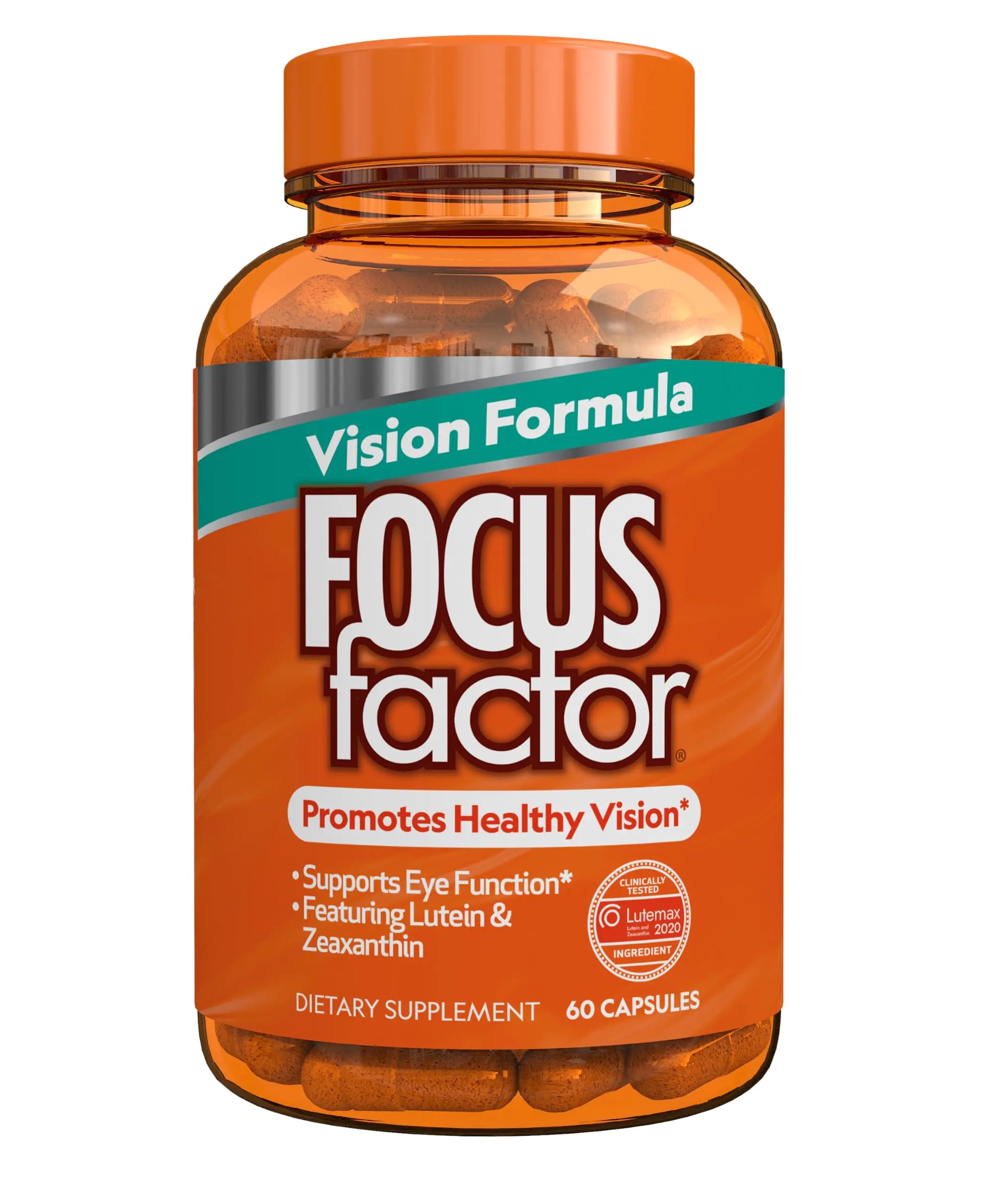 Focus Factor Vision Formula (60 Count) - Eye Vitamins with Vitamin C Vitamin E Lutemax® 2020 - Lutein and Zeaxanthin Supplement for Eye Health Support