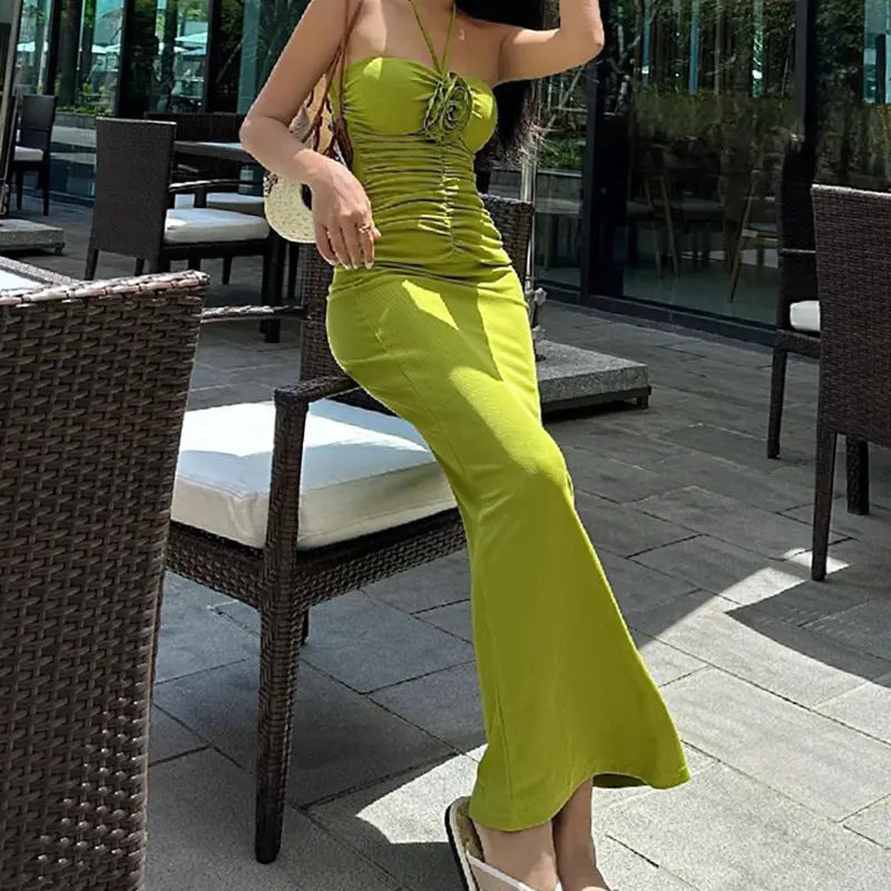 Backless Long Dress for Women's Casual Fashion
