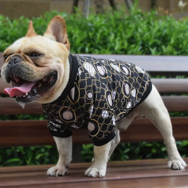 Spring & Autumn Stretch Dog Clothes with Bag Printing