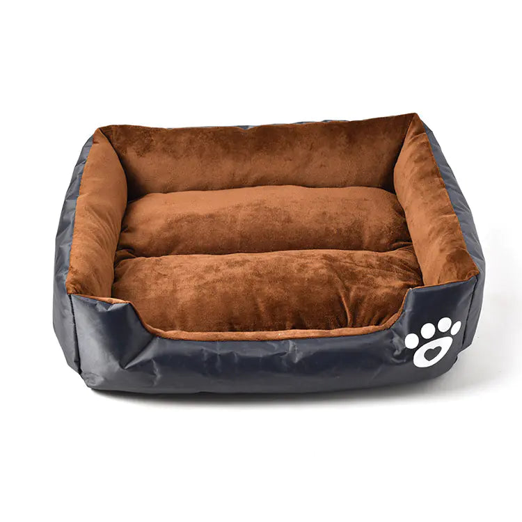 Factory Direct Soft Cotton Pet Bed with Paw Print Design