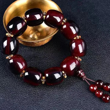 Natural Brazilian Red Agate Bracelet - Stylish Wine Red