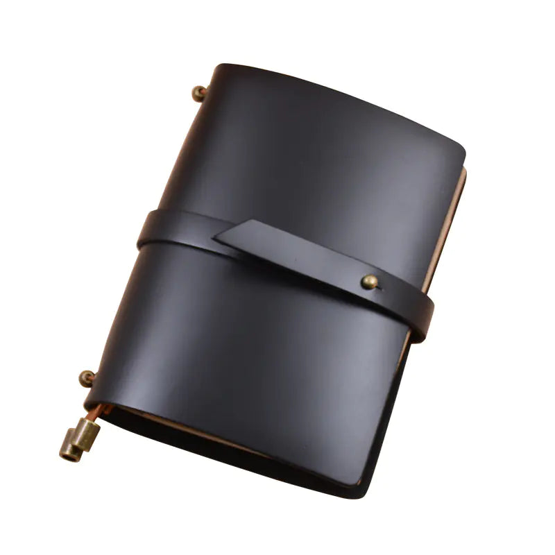 Custom Vintage Leather Notebook with Creative Carving