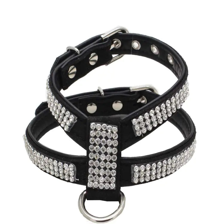 "Teddy Poodle Harness with Rhinestones for Small Dogs"
