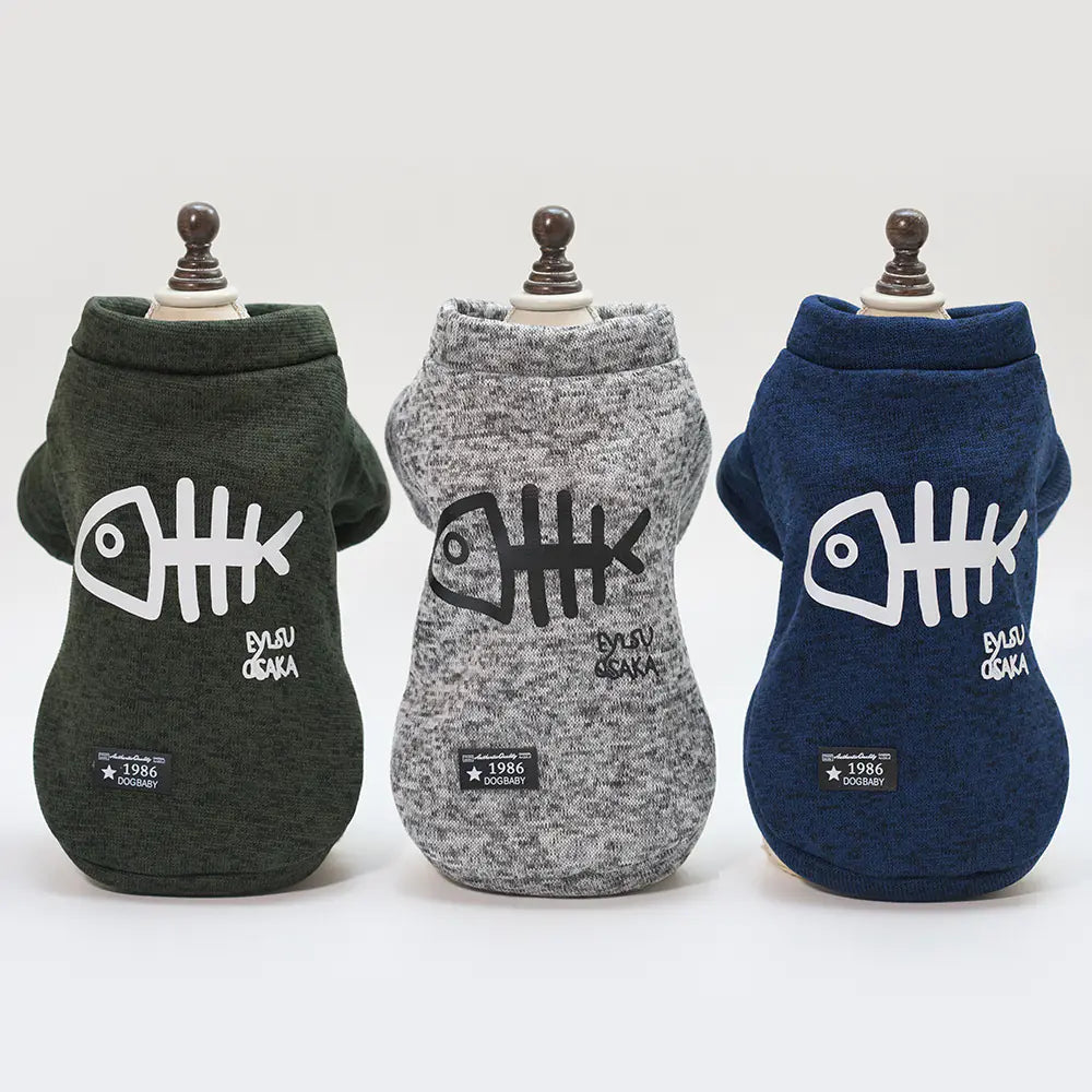 Fishbone Pattern Warm Sweater for Small Dogs