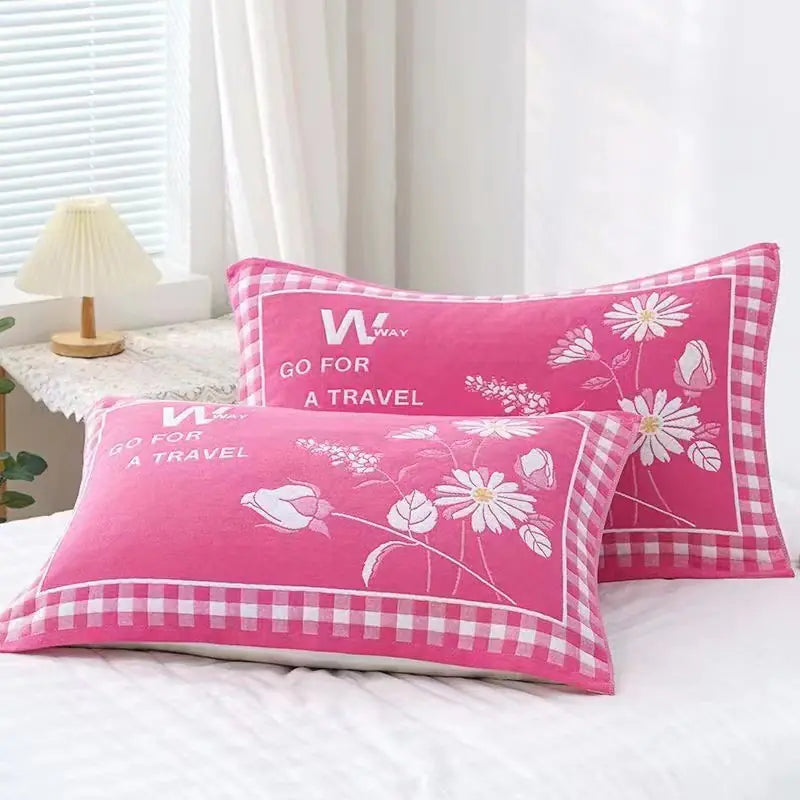 Luxury Three-Layer Gauze Pillow Cover for Adults