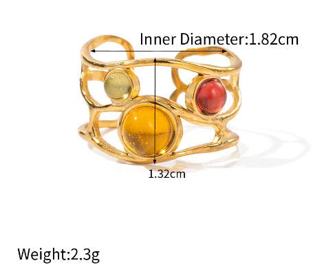 Mesh Design Titanium Split Ring