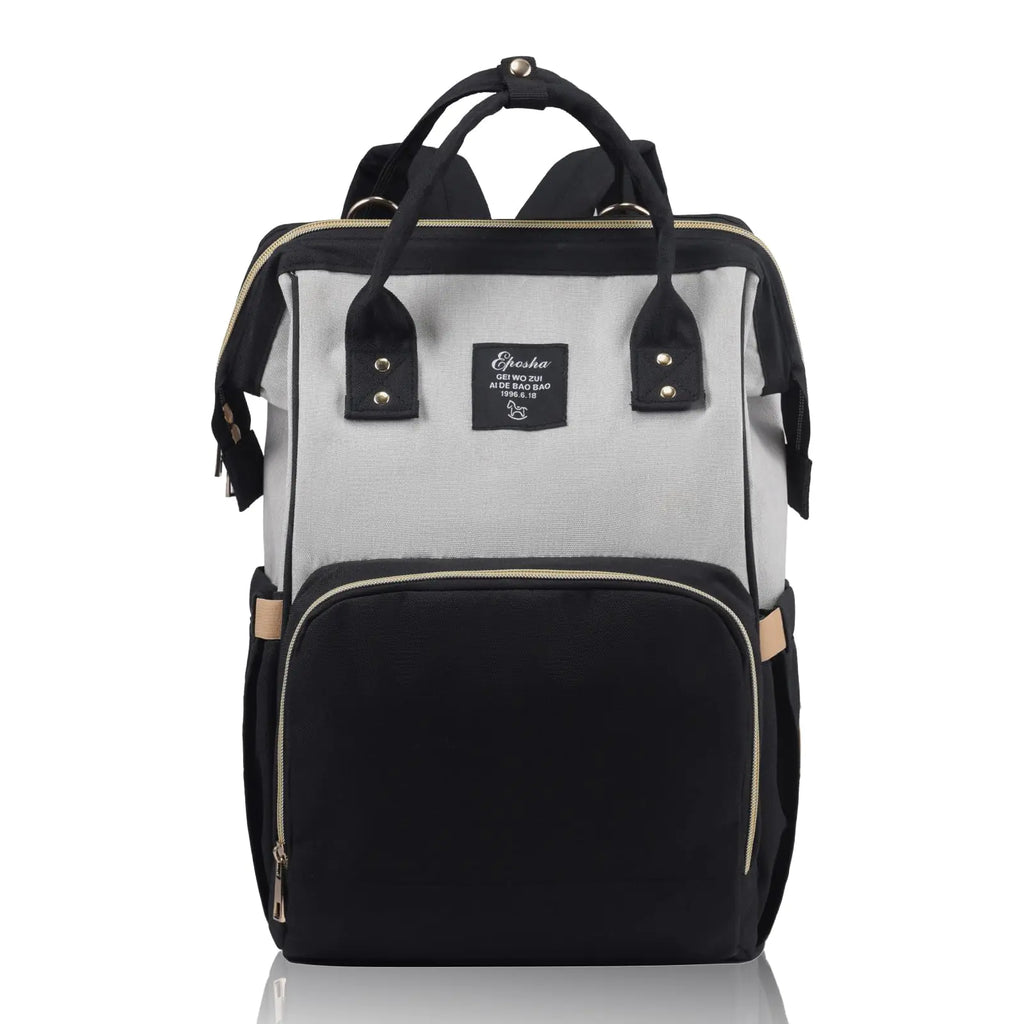 Diaper Bag Backpack Multifunction Large Bags with Changing Pad & Stroller Straps Pacifier Case Unisex(charcoal grey)