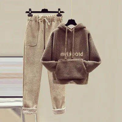 Autumn Winter Fashion Set for Women - Hoodie & Pants