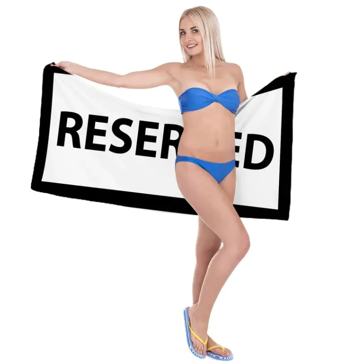 Black and White Alphabet Beach Towels - Absorbent & Soft