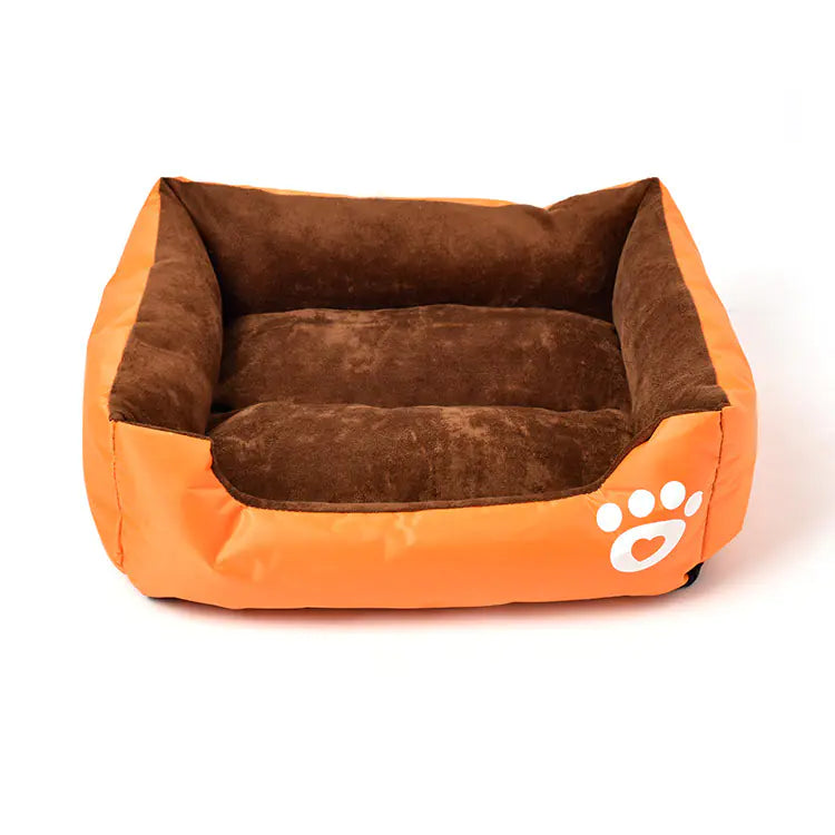 Factory Direct Soft Cotton Pet Bed with Paw Print Design