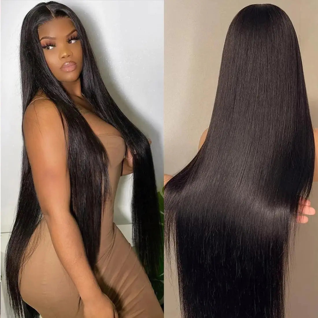 13x6 straight lace front wig human hair (32inch)