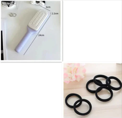 4-in-1 Self-Cleaning Hair Brush