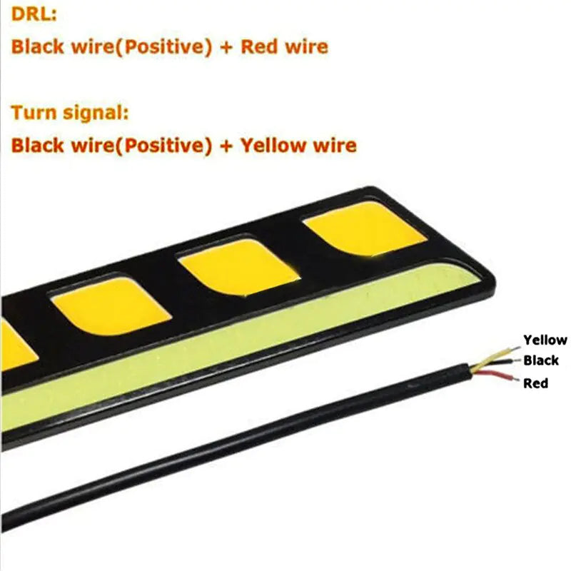 LED Super Bright Waterproof Two-Color Daytime Running Lights