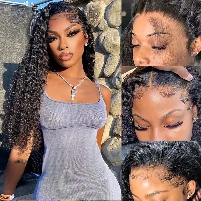 Long Curly Hair Front Lace Wig