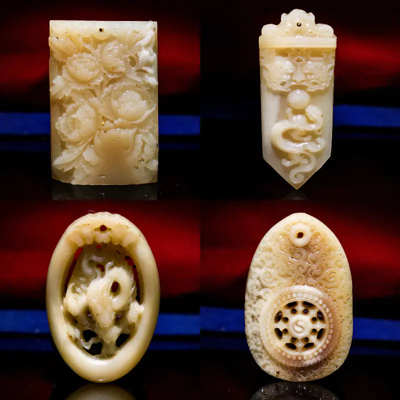 Natural Camel Bone Destiny Wheel Pendant with 108 Beads