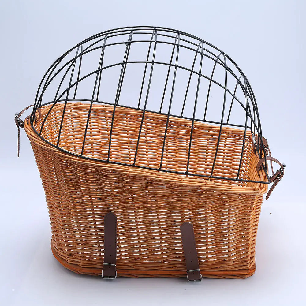 Rattan Bicycle Rear Basket for Pets