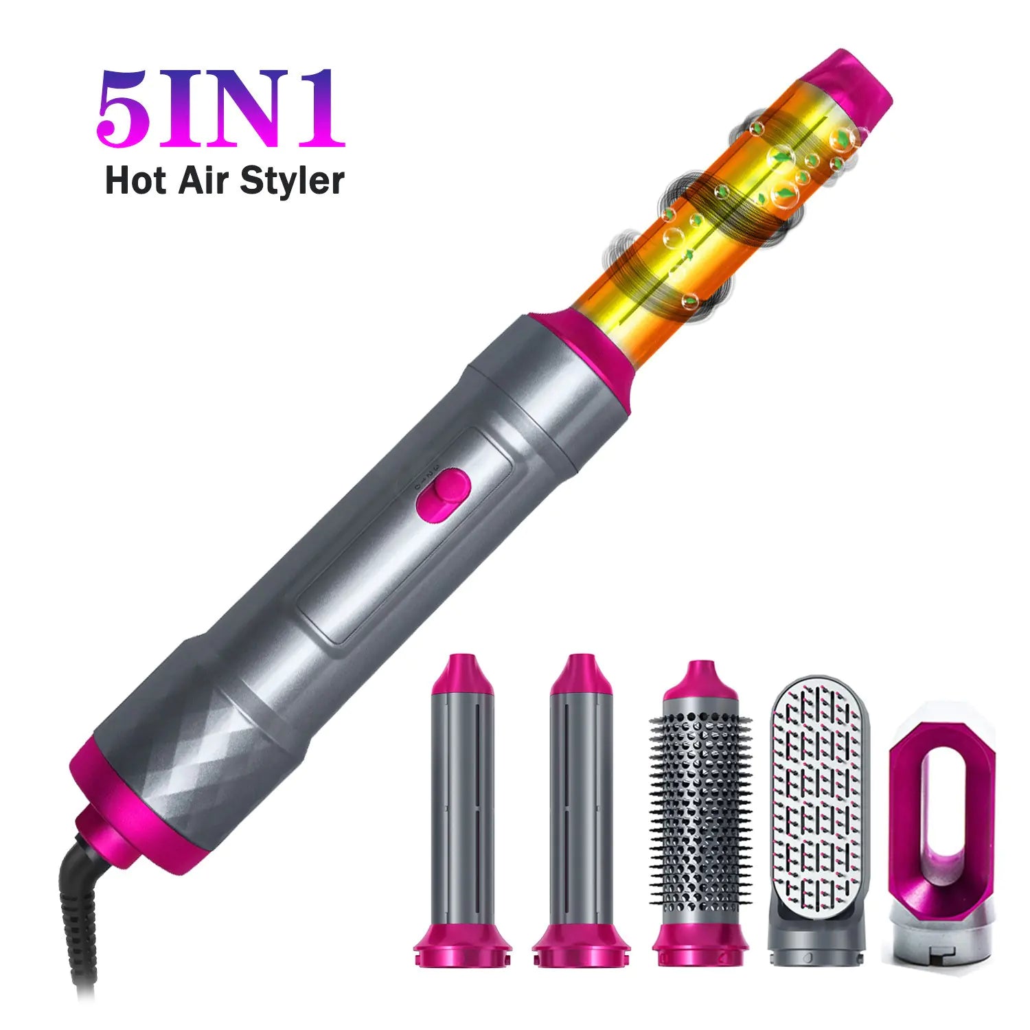 Five In One Multi-headed Hot Air Comb Curling Iron Set