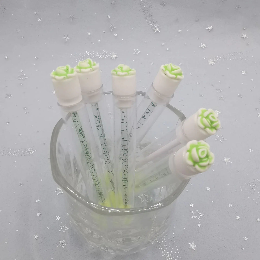 New Acrylic Rose Portable Eyelash Brush Tube