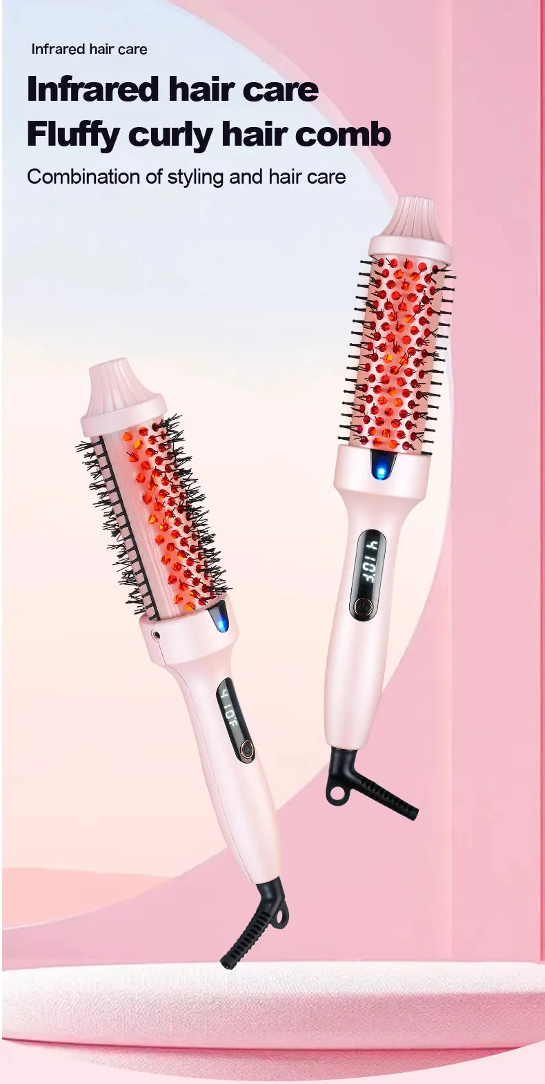 Portable Electric Straightening & Curling Comb