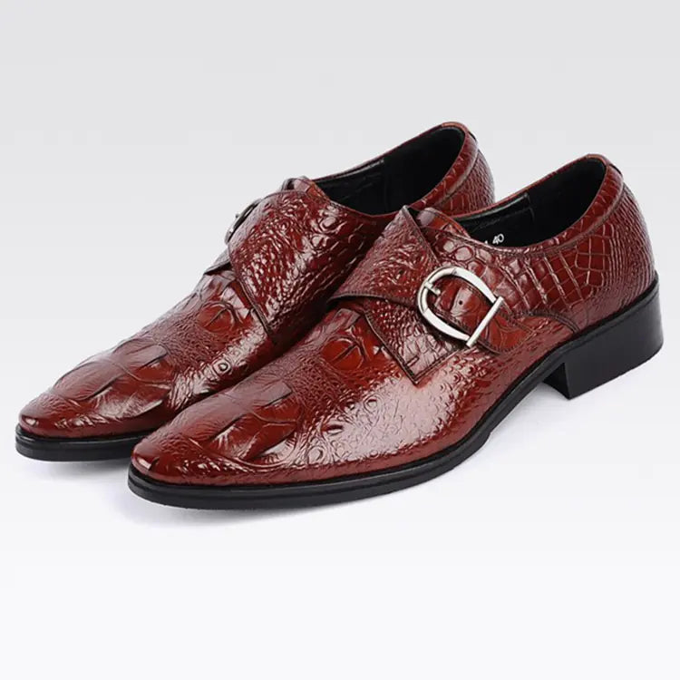 Men's Leather Buckle Shoes