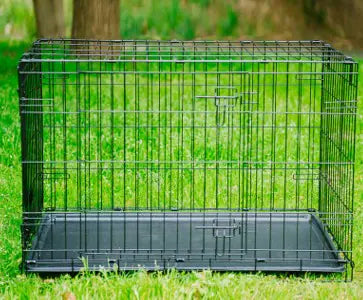 Heavy-Duty Folding Dog Crate with Toilet for All Sizes