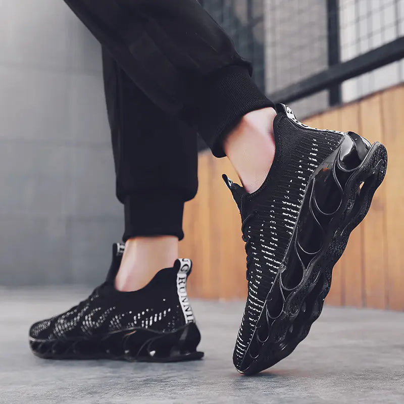 Breathable High Top Sports Sneakers with Blade Design