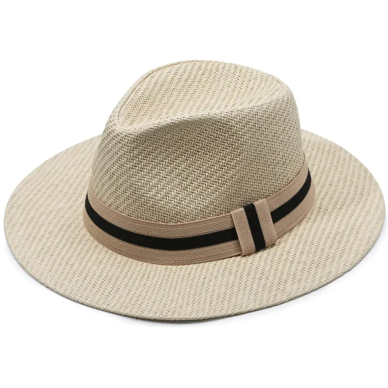 Wide Brim Straw Hat for Beach Sun Protection