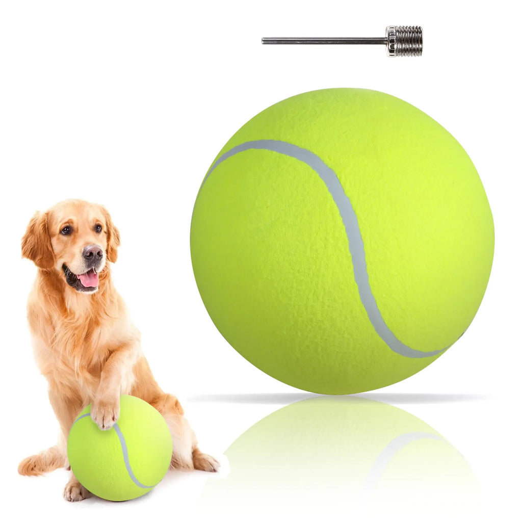 Giant Tennis Ball for Dogs Yellow Big Tennis Ball for Dog Birthday Gift 9.5" Pet Toy Balls for Small/Medium/Large Dogs