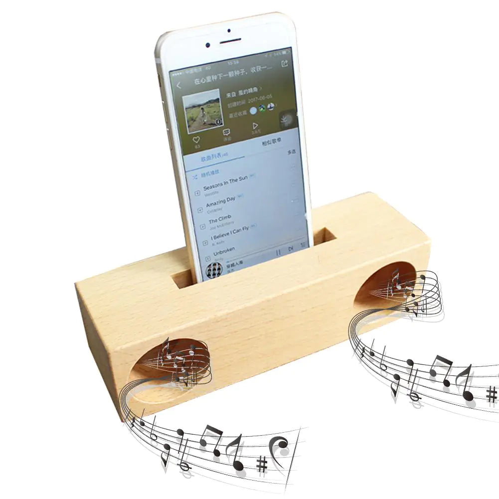Wooden Phone Stand and Amplifier Speaker