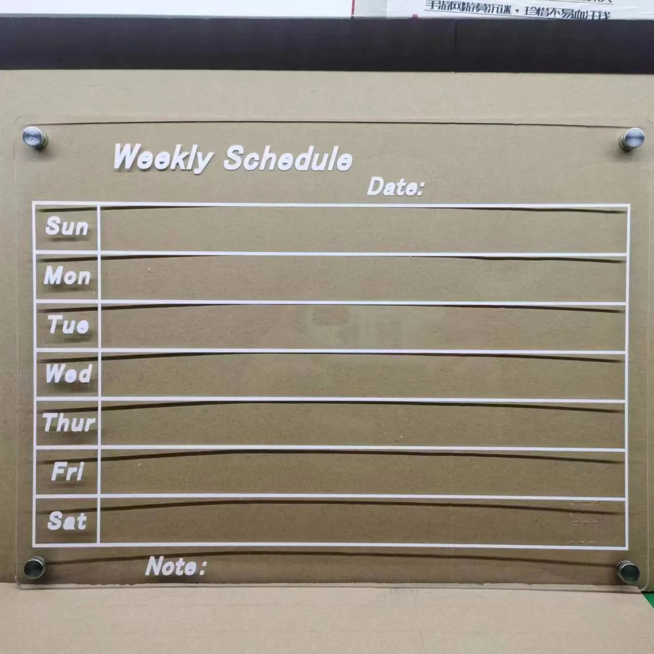 Magnetic Dry Erase Calendar for Refrigerator