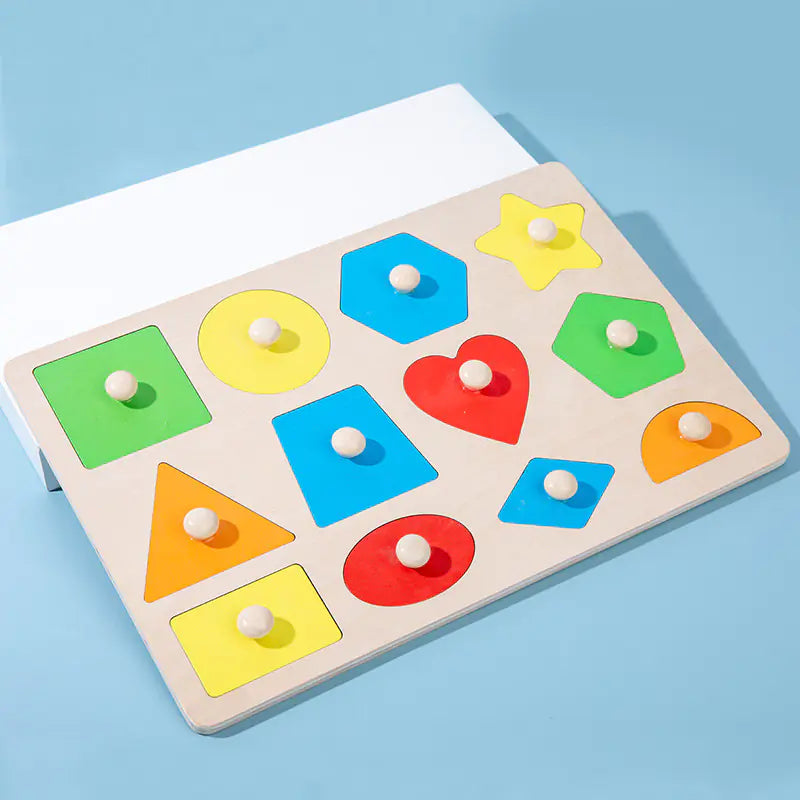 Geometric Shapes Hand-Grip Educational Toy Panel (1pc)