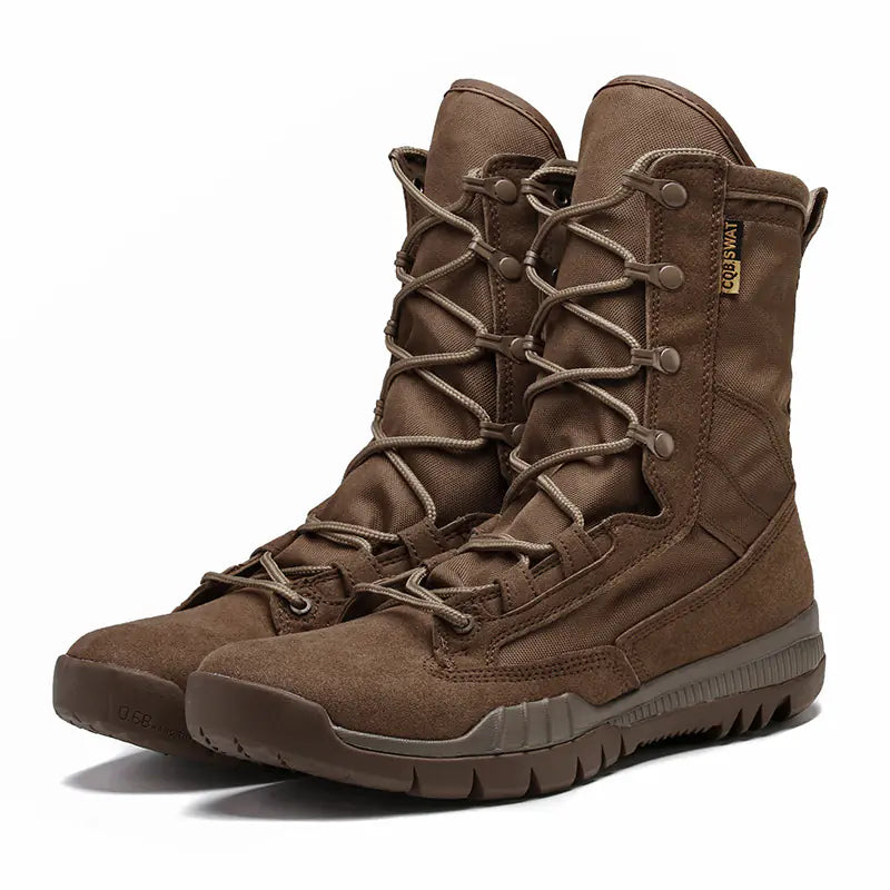 High-Top Breathable Combat Boots in Large Size