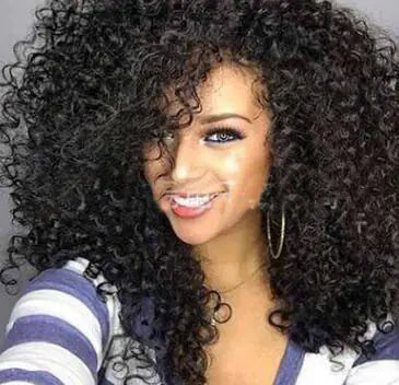 Wig with Short Curly Afro Hairstyle