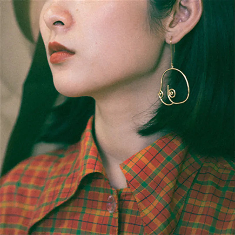 Hollow Chest Earrings - Elegant Long Dangle Design