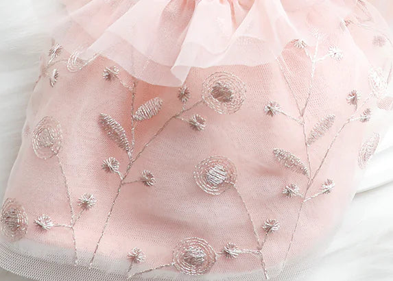 Embroidered Cotton Winter Skirt for Cat Princess