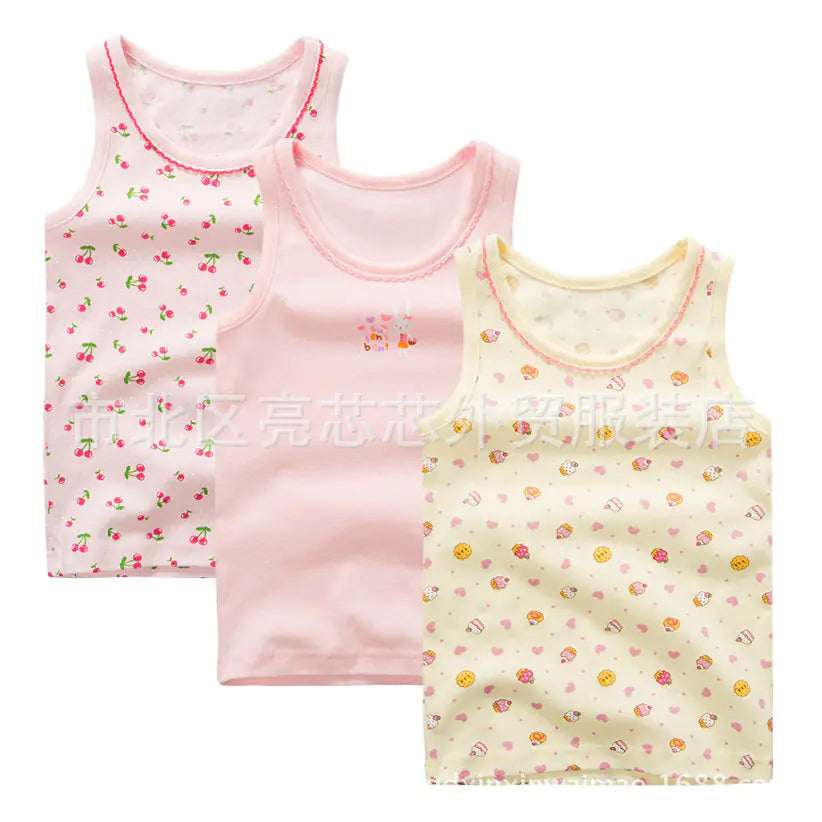 New Seasonal Knit Cotton Vest for Girls