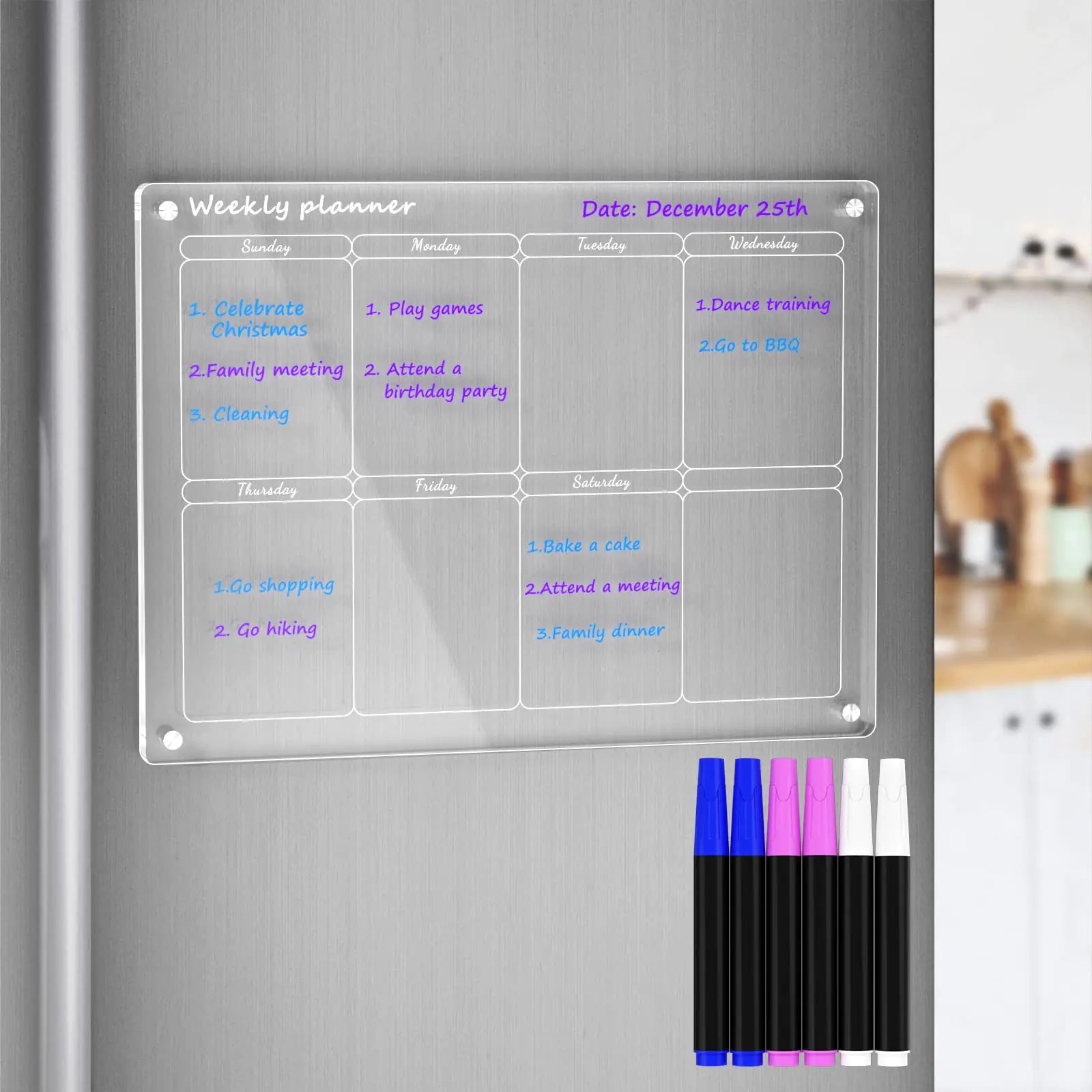 Magnetic Dry Erase Calendar for Refrigerator