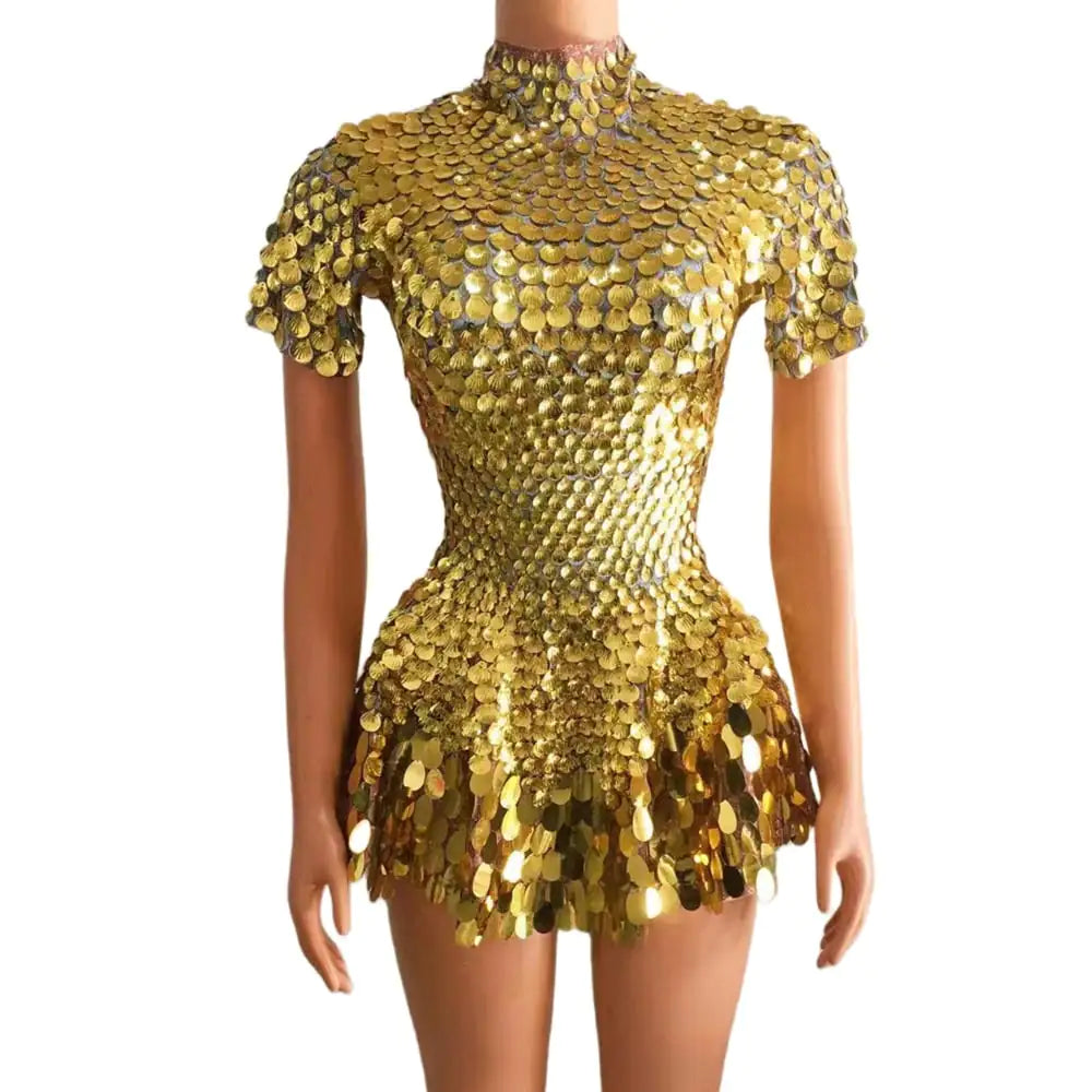 Gorgeous Zipper Dress with Sequins for Women
