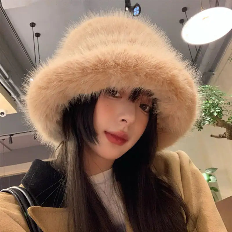 High-End Women's Mink Hat with Ear Protection