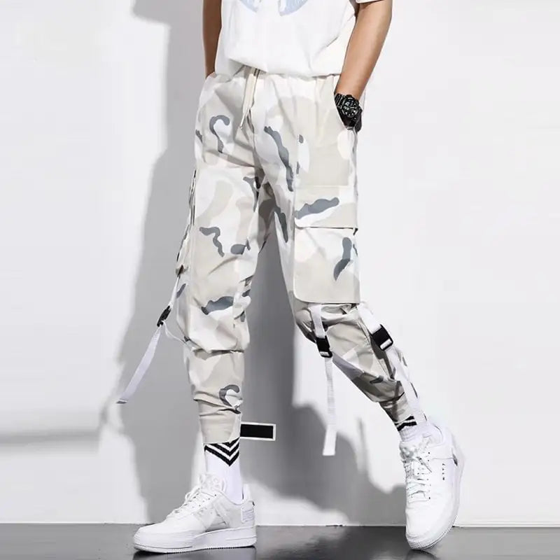 Trendy Loose Men's Camouflage Multi-pocket Overalls